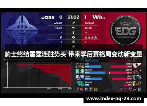 骑士终结雷霆连胜势头 带来季后赛格局变动新变量 骑士终结雷霆连胜势头 带来季后赛格局变动新变量